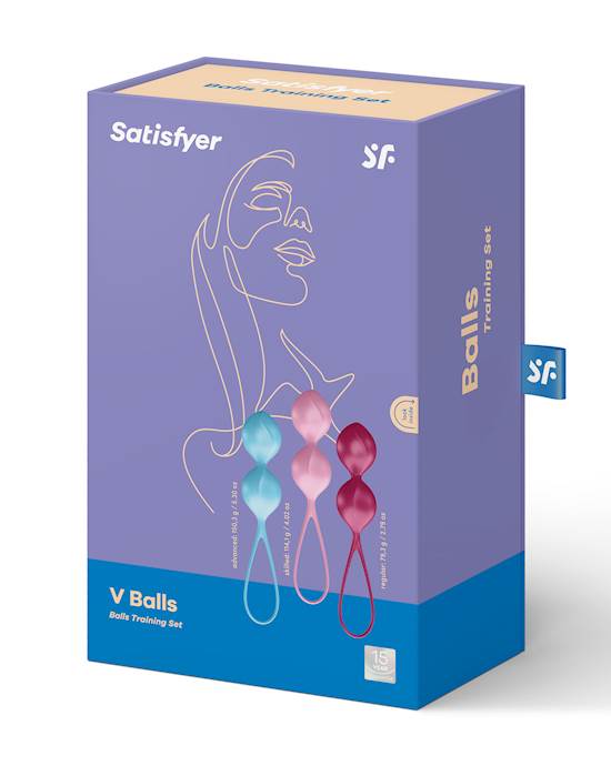 Satisfyer V Balls Ben Wa 3 Miếng Tập Kegel Siết Chặt Dễ Dùng