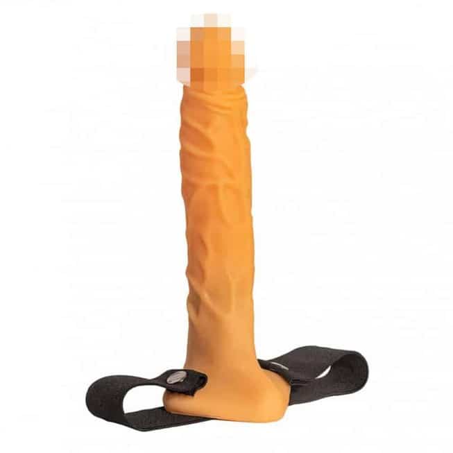 Strapon Rỗng Jaga Jaga 20cm 4.3cm Thân Da Thật 