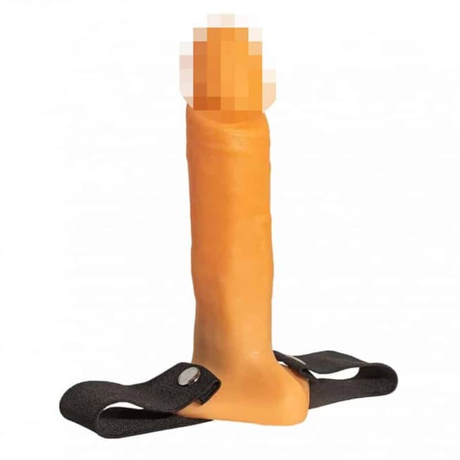 Jaga-Jaga strap-on rỗng 19.8cm da thịt thoải mái 