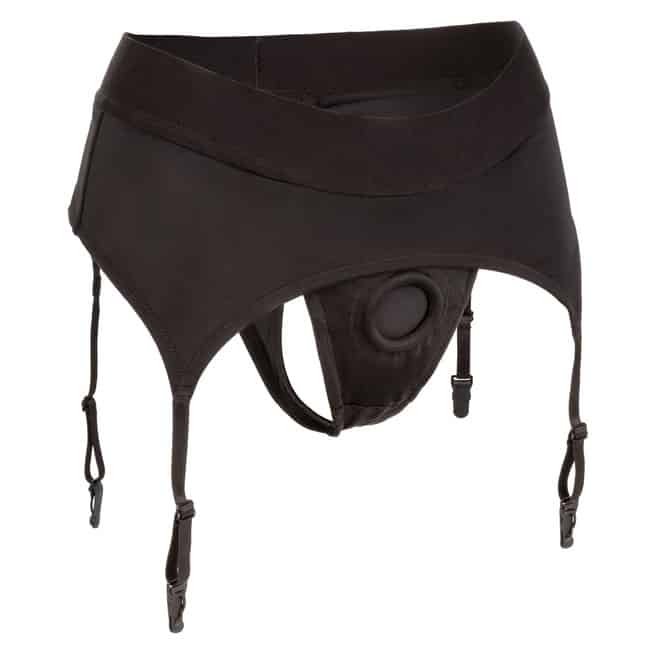 CalExotics Boundless Thong Strap-on Đen S/M Dây Đùi 