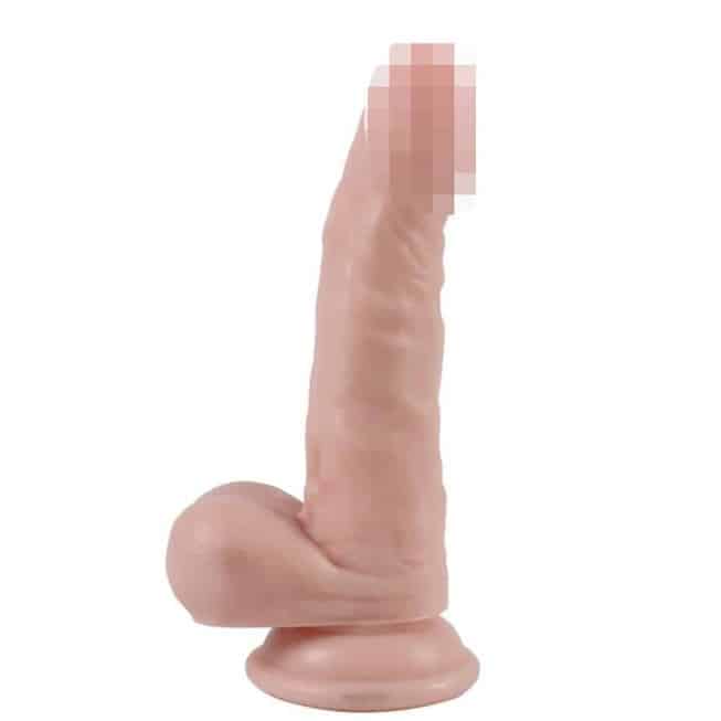 Strapon Real 17cm Da PVC Đen Thực Tế 