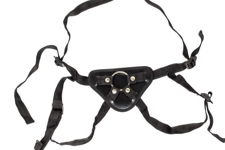 Party Hard Quần Strap-on Nylon Đen Thoải Mái 