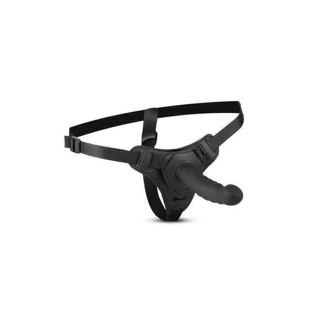 Easytoys Strap-on Cong Đen 14.5cm - Harness Pegging Thoải Mái 