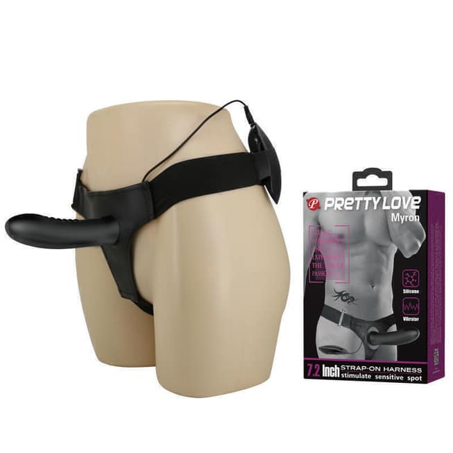 Strap-on Myron Baile rung đen 18cm rỗng 