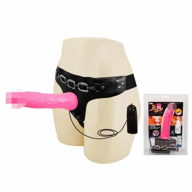 Strapon rung Baile hồng đàn hồi 18cm 4cm 