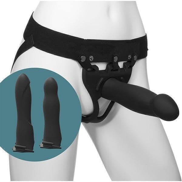 Doc Johnson Hollow Strap On Set Đen 3 Size 