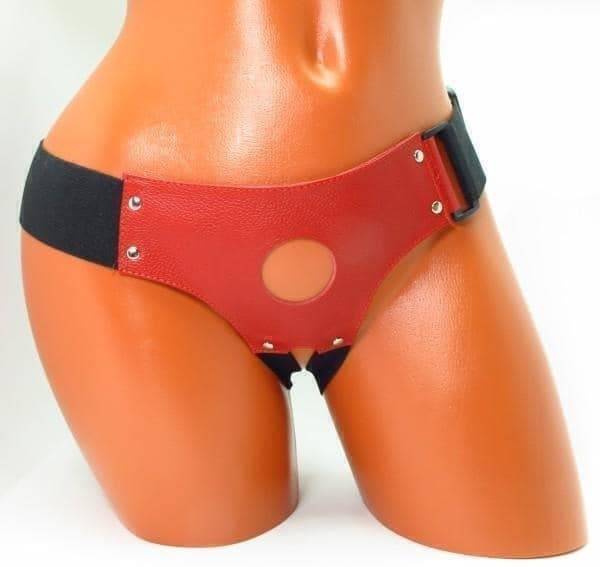 Quần Địu Strapon Da Đỏ 4cm BDSM Siêu Hút Hồn 