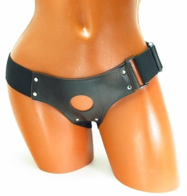 Strap-on Harness Da Nâu BDSM Siêu Chặt 