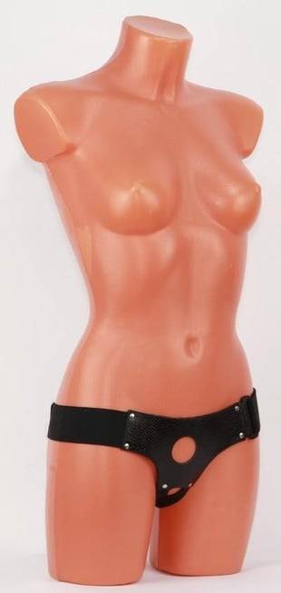 BDSM Arsenal Strap-on Harness Da Đen Mở 