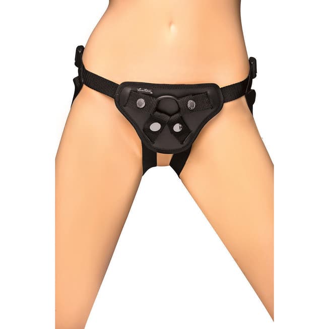 Strapon Lux Fetish trụsi đen PVC 3-4cm siêu chặt