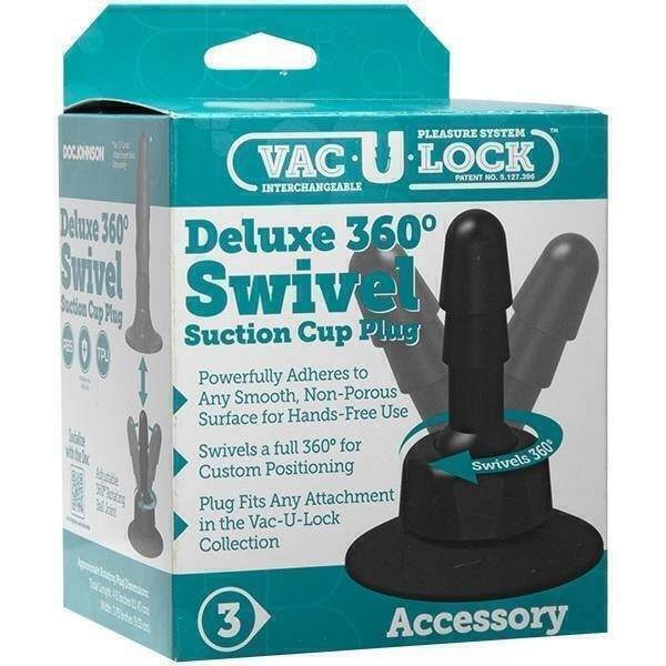 Vac-U-Lock Deluxe hút xoay 360° đen cố định chắc
