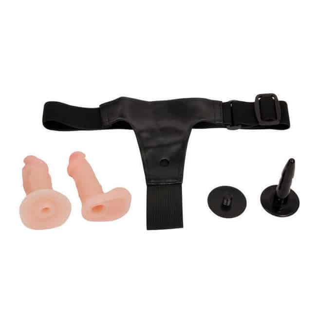 Strap-on Baile Jessica nude 2 đầu TPR 10cm quần lót