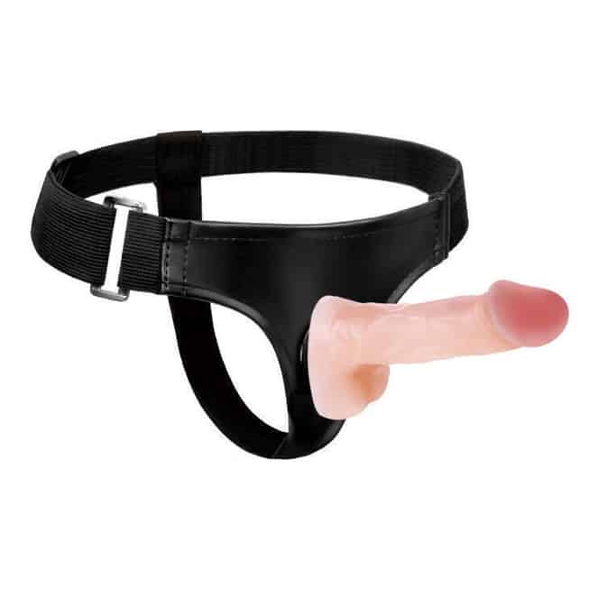 Strap-on Baile Jessica nude 2 đầu TPR 10cm quần lót