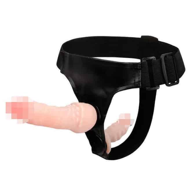 Strap On Baile Trousers Đôi Nạp Anal Vaginal Thật