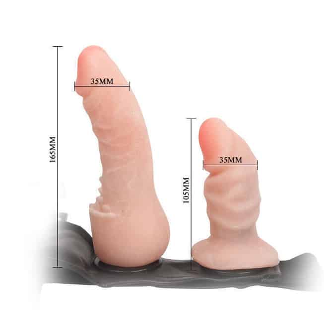 Strap On Baile Trousers Đôi Nạp Anal Vaginal Thật