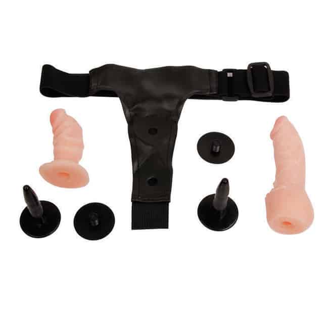 Strap On Baile Trousers Đôi Nạp Anal Vaginal Thật