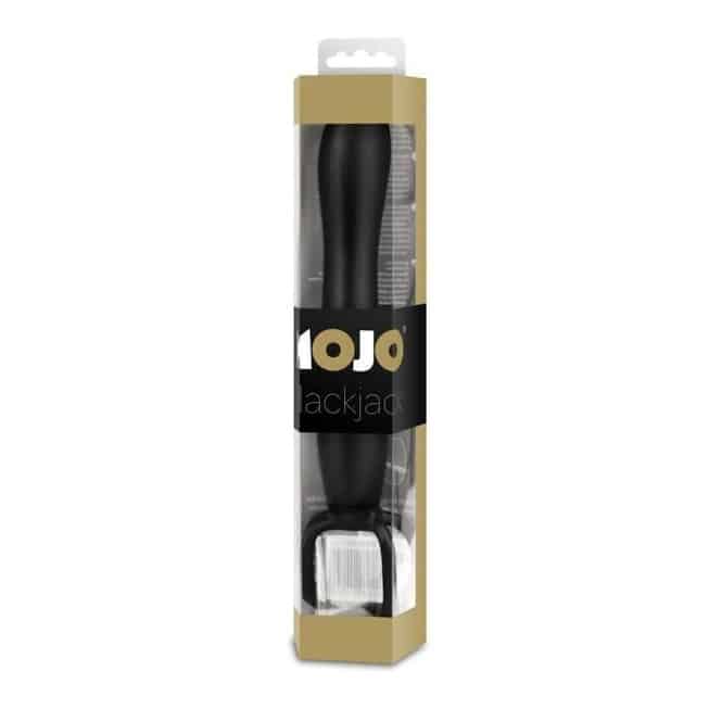 Mojo Blackjack 黑双插假阳具硅胶14cm弹性