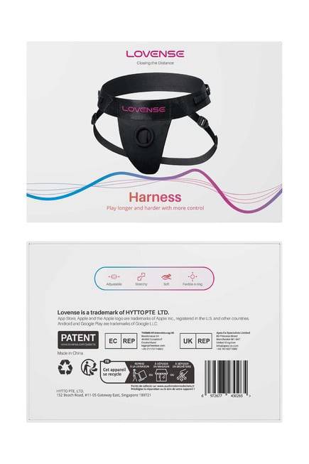 Quần lót strapon Lovense Harness đen đa năng unisex