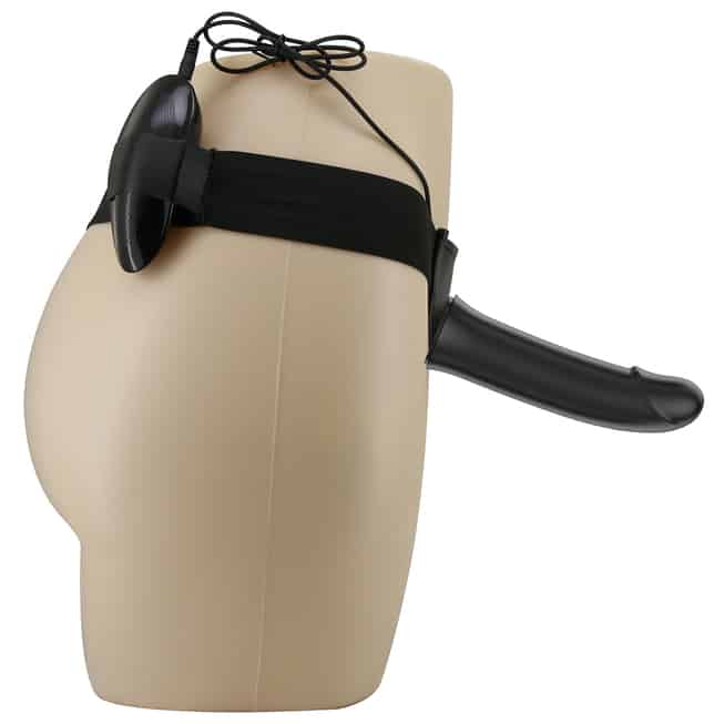 Strapon Rỗng Rung Pretty Love Vito Đen 4.1cm Dài 17.3cm