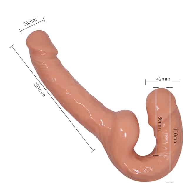 Baile Strapon đùi thịt 25cm không dây