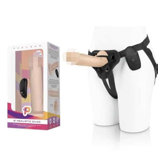 Strapon rung Pegasus thực tế remote 19.5cm