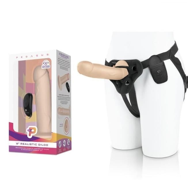 Strapon rung Pegasus thực tế remote 19.5cm