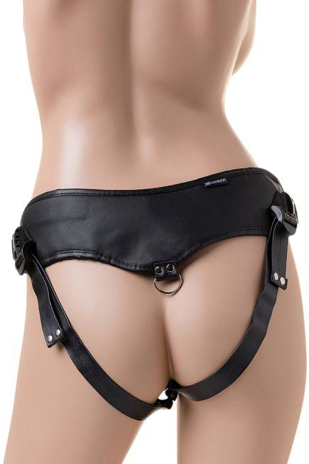 Harness LoveToy 2 Nắp Đen PVC Chủ Động Đam Mê Nóng Bỏng