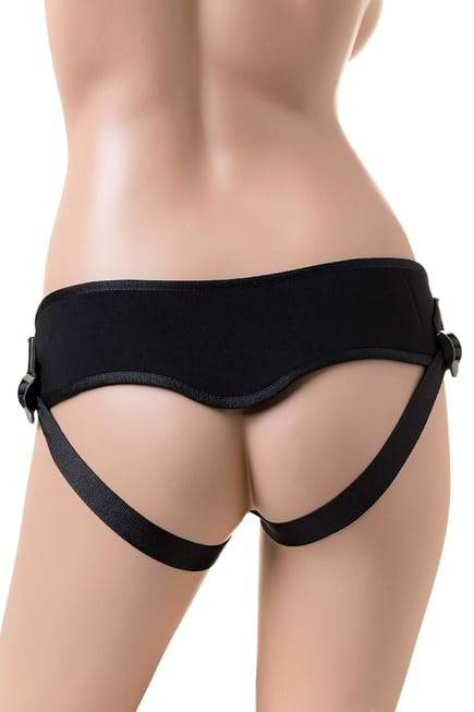 LoveToy Strapon Uni Harness Đen 20.5cm PVC