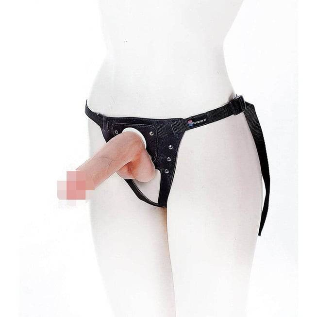 Strapon LoveToy Harness TPE 19cm 4.5cm Da Thật Nóng