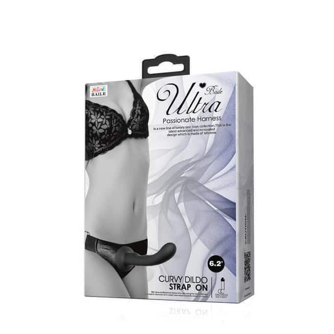 Baile Ultra Harness Strapon Đen Cong Gợi Cảm