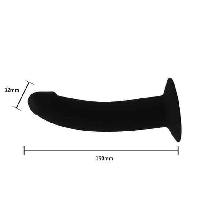 Baile Ultra Harness - Strapon Siêu Mềm Đen 15cm Nữ Thống Trị
