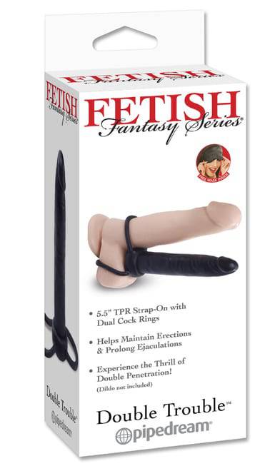 PipeDream Double Trouble Dildo Kép Đen Thú Vị