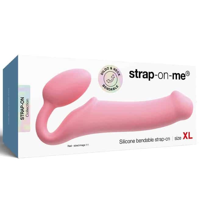 Strap-on-me XL Strapon Hồng Dày 25cm Linh Hoạt