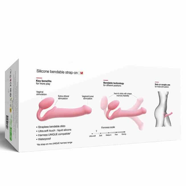 Strap-on-me Semi M Hồng 25cm Siêu Linh Hoạt