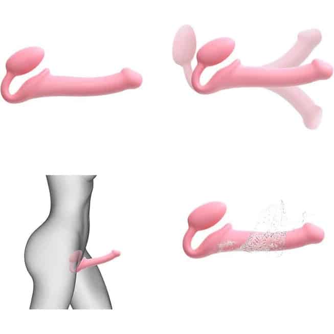 Strap-on-me Semi Realistic S Hồng 25cm Siêu Linh Hoạt