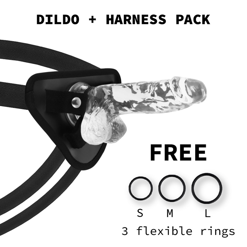 X Ray Strap-on Dildo 15.5cm Gắn Đeo Thực Tế