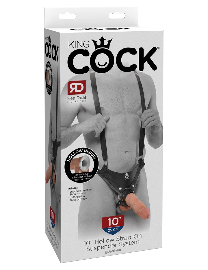 King Cock Hollow Strap-On 10 Beige 25cm Thủng Linh Hoạt