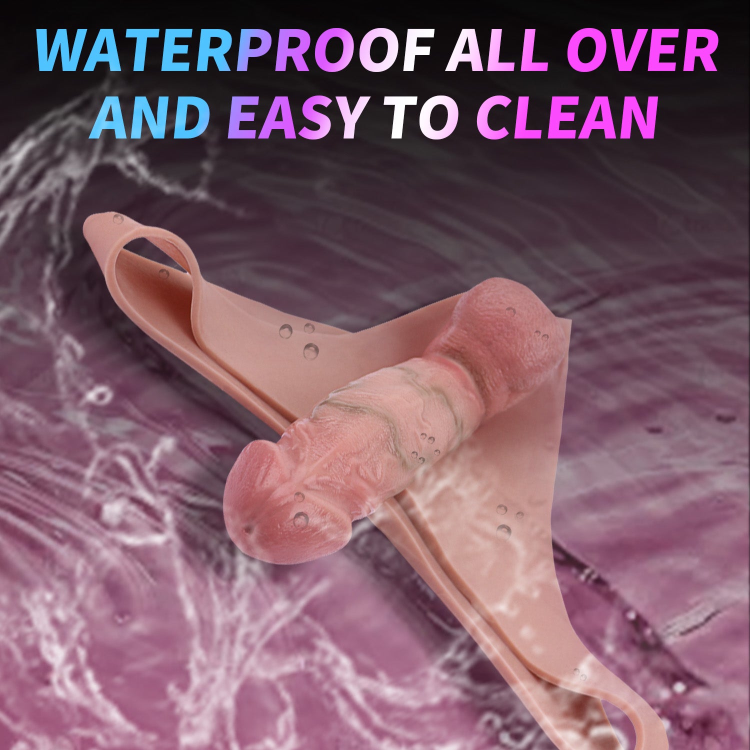 FAAK Strap-On Hollow Silicone Chân Thực Mạnh Mẽ