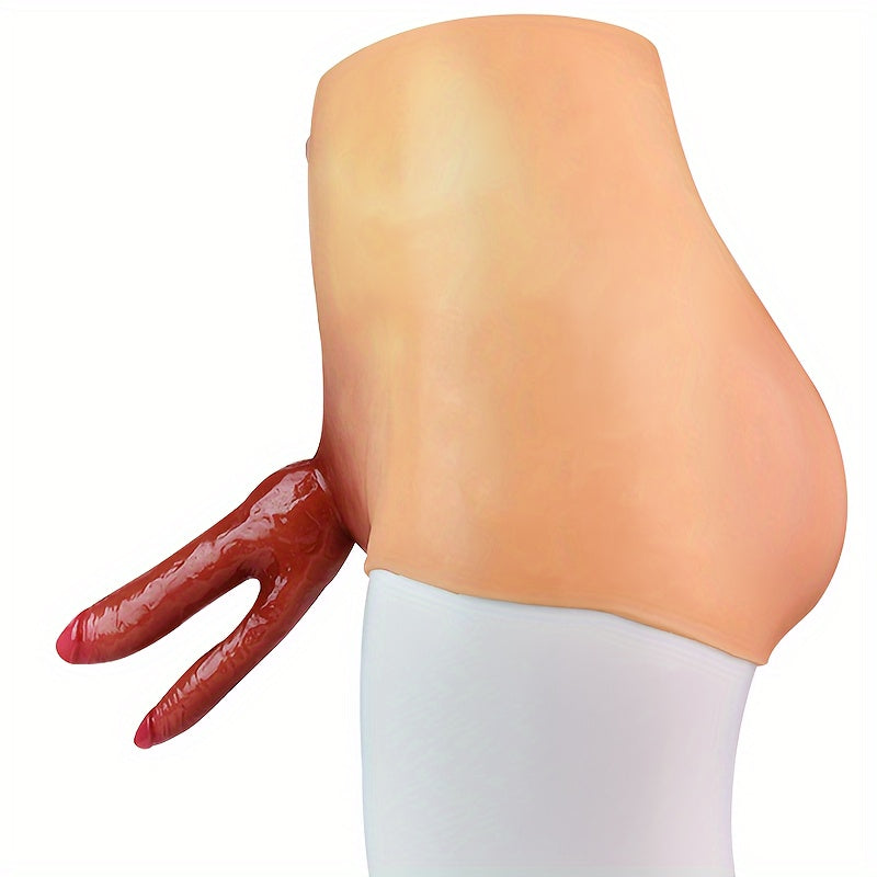FLT75 Strap On Đầu Đôi Da Thật Đeo Hông