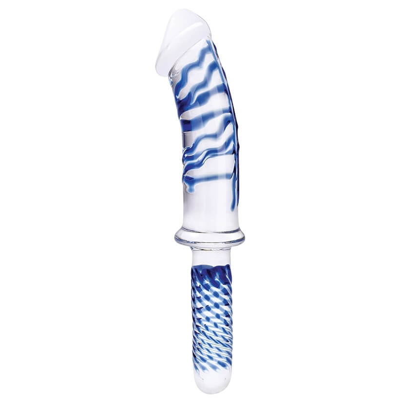 Glas Realistic Dildo 30cm Tay Cầm Kính Siêu Dày 
