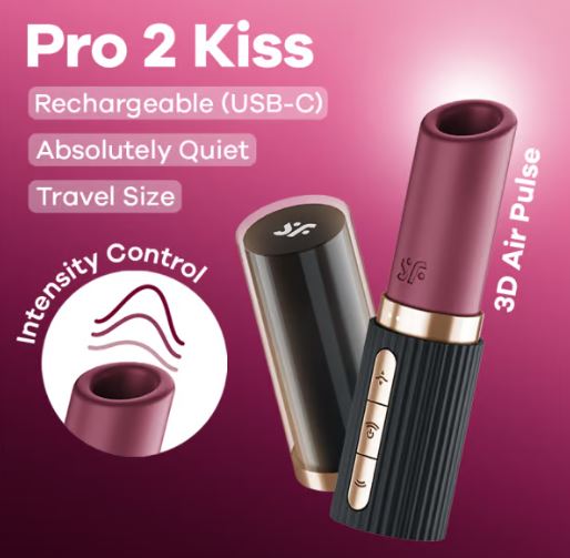 Satisfyer Pro 2 Kiss Mút Không Chạm Lipstick Bí Mật