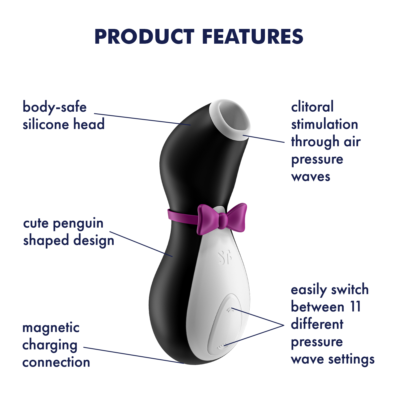 Satisfyer Pro Penguin Hút Clit Không Tiếp Xúc Vui Nhộn