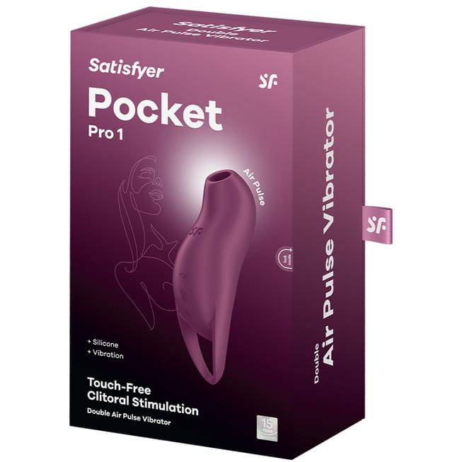 Satisfyer Pocket Pro 1 Hút Âm Hạch Rung Đỏ Nâu Siêu Mạnh