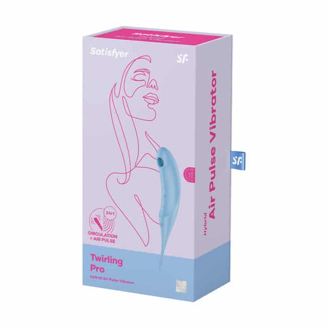 Satisfyer Twirling Pro hút chân không xanh dương 20cm xoáy kích thích