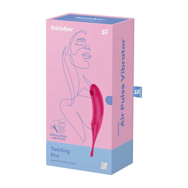 Satisfyer Twirling Pro đỏ vacuum clitoris xoáy rung