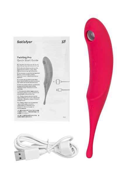 Satisfyer Twirling Pro đỏ vacuum clitoris xoáy rung