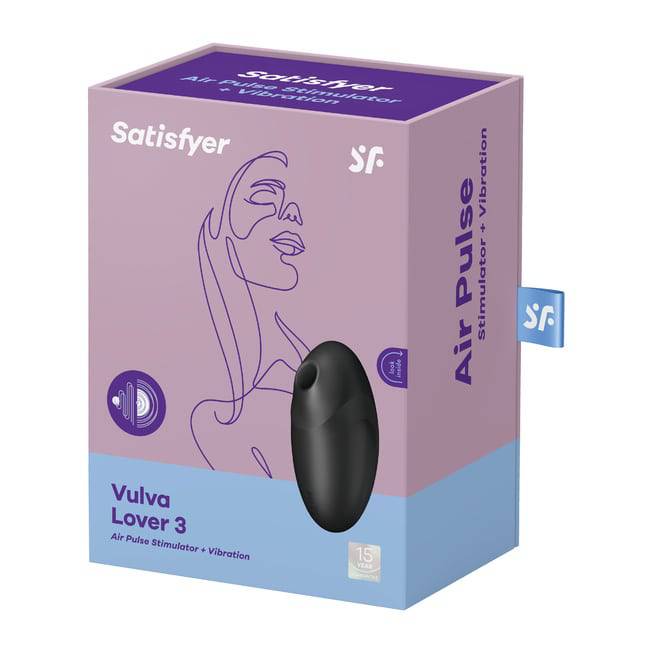 Satisfyer Vulva Lover 3 Hút Rung Âm Đạo Đen