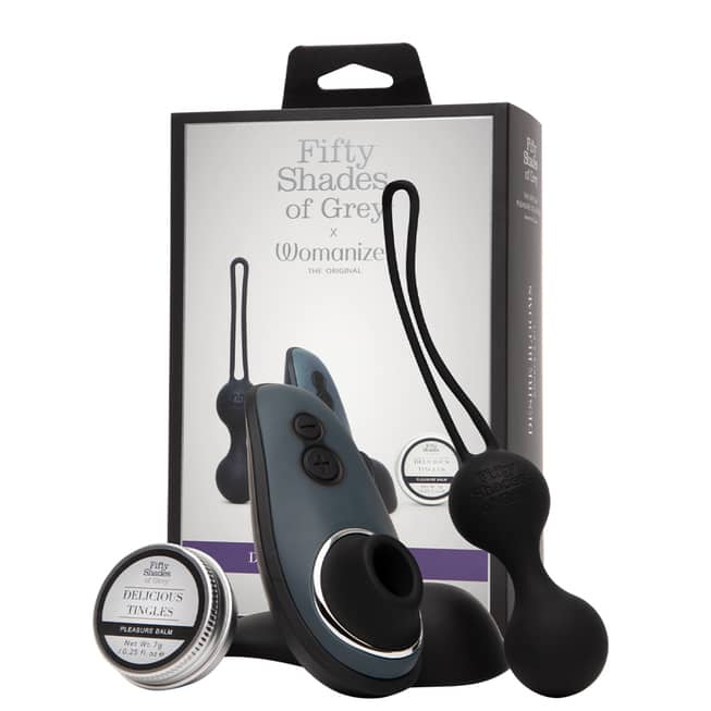 Fifty Shades x Womanizer Desire Blooms Set 3 Món Đen Siêu Gợi