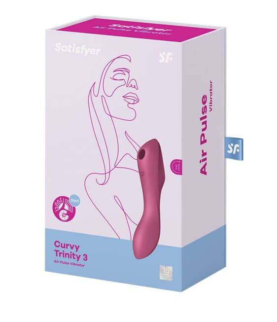 Satisfyer Curvy Trinity 3 Đỏ Gió Rung G Siêu Mạnh