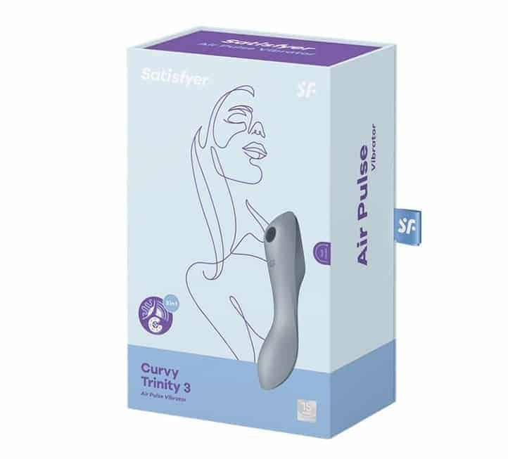 Satisfyer Curvy Trinity 3 Xám Hút Sóng G Siêu Mạnh